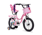 Hero Fairy 16T Bicycle for Kids with Mudguard and Training Wheel | Single Speed | Easy Self Assembly | Rigid Fork | Pink-White | Ideal for Girls